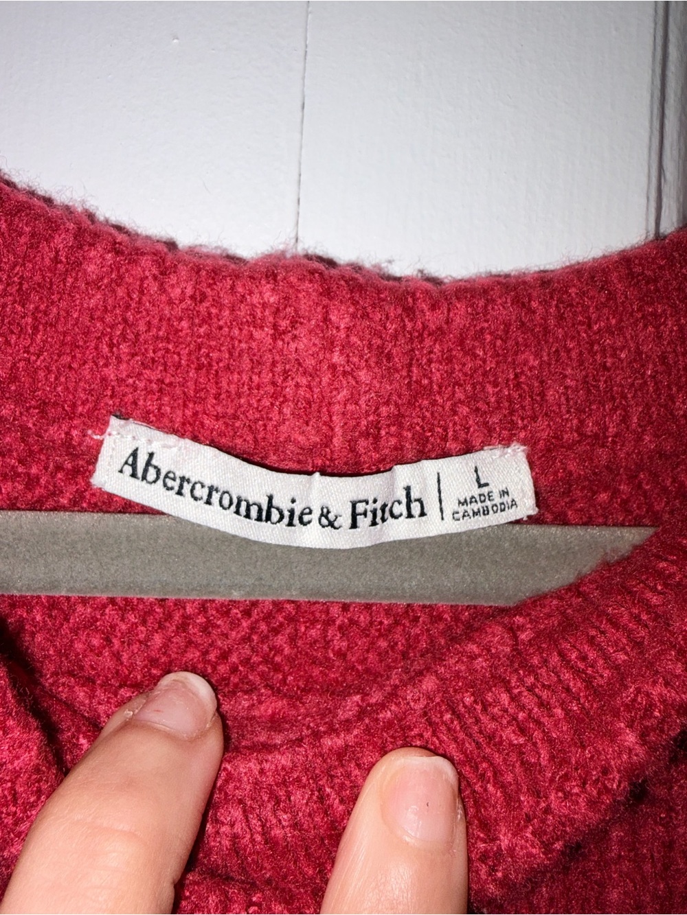 Abercrombie & Fitch Women's Cranberry Crewneck short sleeved Sweater